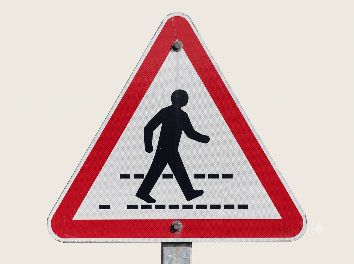 Pedestrian crossing sign