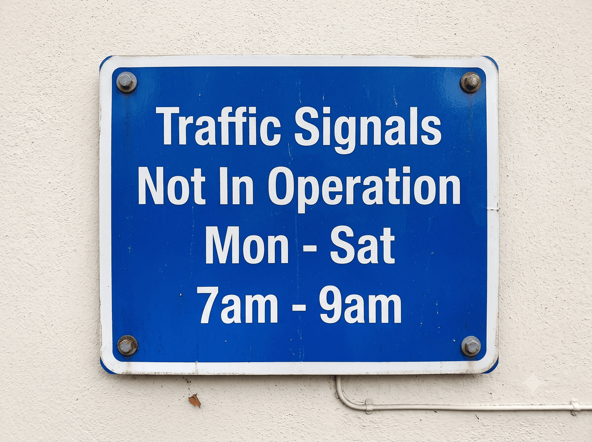 Traffic signals ahead sign